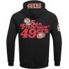 Pro Standard Mens NFL Souvenir Brushed Back French Terry Pull Over Hoodie(Black)