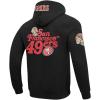 Pro Standard Mens NFL Souvenir Brushed Back French Terry Pull Over Hoodie(Black)