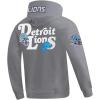 Pro Standard Mens NFL Souvenir Brushed Back French Terry Pull Over Hoodie(Grey)