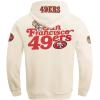 Pro Standard Mens NFL Souvenir Brushed Back French Terry Pull Over Hoodie(Off-white)