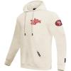 Pro Standard Mens NFL Souvenir Brushed Back French Terry Pull Over Hoodie(Off-white)