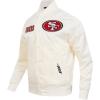 Pro Standard Mens NFL Souvenir Satin Jacket(Off-white)