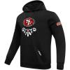 Pro Standard Mens NFL Sugar Skull Brushed Back French Terry Pull Over Hoodie(Black)