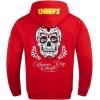 Pro Standard Mens NFL Sugar Skull Brushed Back French Terry Pull Over Hoodie(Red)