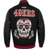 Pro Standard Mens NFL Sugar Skull Varsity Jacket(Black)
