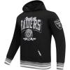 Pro Standard Mens NFL Team Badge Brushed Back French Terry Pull Over Hoodie(Black)
