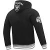 Pro Standard Mens NFL Team Badge Brushed Back French Terry Pull Over Hoodie(Black)