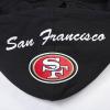 Pro Standard Mens NFL Team Badge Brushed Back French Terry Pull Over Hoodie(Black/Red/Black)