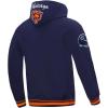 Pro Standard Mens NFL Team Badge Brushed Back French Terry Pull Over Hoodie(Blue)