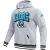 Pro Standard Mens NFL Team Badge Brushed Back French Terry Pull Over Hoodie(Grey)