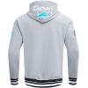 Pro Standard Mens NFL Team Badge Brushed Back French Terry Pull Over Hoodie(Grey)