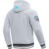 Pro Standard Mens NFL Team Badge Brushed Back French Terry Pull Over Hoodie(Grey)