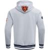 Pro Standard Mens NFL Team Badge Brushed Back French Terry Pull Over Hoodie(Heather Grey/Midnight Navy)