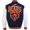 Pro Standard Mens NFL Team Badge Varsity Jacket(CHICAGO BEARS)