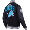 Pro Standard Mens NFL Team Badge Varsity Jacket(DETROIT LIONS)