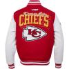 Pro Standard Mens NFL Team Badge Varsity Jacket(KANSAS CITY CHIEFS)