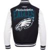 Pro Standard Mens NFL Team Badge Varsity Jacket(PHILADELPHIA EAGLES)