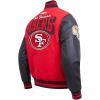 Pro Standard Mens NFL Team Badge Varsity Jacket(SAN FRANCISCO 49ERS)