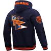Pro Standard Mens NFL Team Pennants Brushed Back French Terry Pull Over Hoodie(Blue)