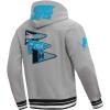 Pro Standard Mens NFL Team Pennants Brushed Back French Terry Pull Over Hoodie(Grey)