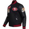 Pro Standard Mens NFL Turn It Up Varsity Jacket(Black)