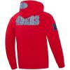 Pro Standard Mens NFL Varsity Blues Brushed Back French Terry Pull Over Hoodie(Red)