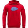 Pro Standard Mens NFL Varsity Blues Brushed Back French Terry Pull Over Hoodie(Red)
