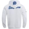 Pro Standard Mens NFL Varsity Blues Brushed Back French Terry Pull Over Hoodie(White)