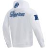 Pro Standard Mens NFL Varsity Blues Brushed Back French Terry Pull Over Hoodie(White)