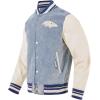 Pro Standard Mens NFL Varsity Blues Denim Jacket(Blue)