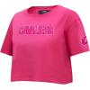Pro Standard NBA Womens Womens NBA Classic Triple Pink Cotton Short Sleeve Boxy Tee(Beetroot Purple)