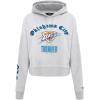 Pro Standard Womens NBA Old English Cropped Pullover Hoodie(Heather Grey)
