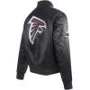 Pro Standard Womens NFL Atlanta Falcons Classic Chenille Satin Jacket Black M