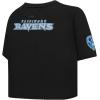 Pro Standard Womens NFL Baltimore Ravens Varsity Blues Short Sleeve Boxy Tee Black 2XL