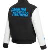Pro Standard Womens NFL Carolina Panthers Classic Chenille Varsity Jacket Black/White XS
