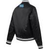 Pro Standard Womens NFL Carolina Panthers Script Tail Satin Jacket Black L