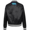 Pro Standard Womens NFL Carolina Panthers Script Tail Satin Jacket Black S