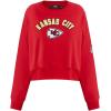 Pro Standard Womens NFL Classic Chenille Brushed Back French Terry Crewneck Sweatshirt(Red)