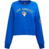 Pro Standard Womens NFL Classic Chenille Brushed Back French Terry Crewneck Sweatshirt(Royal Blue)