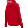 Pro Standard Womens NFL Classic Chenille Brushed Back French Terry Pull Over Hoodie(Red)