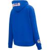 Pro Standard Womens NFL Classic Chenille Brushed Back French Terry Pull Over Hoodie(Royal Blue)