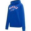 Pro Standard Womens NFL Classic Chenille Brushed Back French Terry Pull Over Hoodie(Royal Blue)