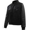 Pro Standard Womens NFL Classic Triple Black Varsity Jacket(Black)