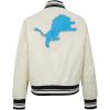 Pro Standard Womens NFL Detroit Lions Retro Classics Satin Jacket Eggshell/Black M