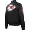 Pro Standard Womens NFL Kansas City Chiefs Classic Chenille Satin Jacket Black L