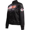 Pro Standard Womens NFL Kansas City Chiefs Classic Chenille Satin Jacket Black L