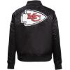 Pro Standard Womens NFL Kansas City Chiefs Classic Chenille Satin Jacket Black L