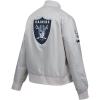 Pro Standard Womens NFL Las Vegas Raiders Classic Chenille Satin Jacket Silver M