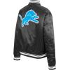 Pro Standard Womens NFL Mash Up Satin Jacket(Black)
