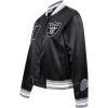 Pro Standard Womens NFL Mash Up Satin Jacket(Black/Gray)